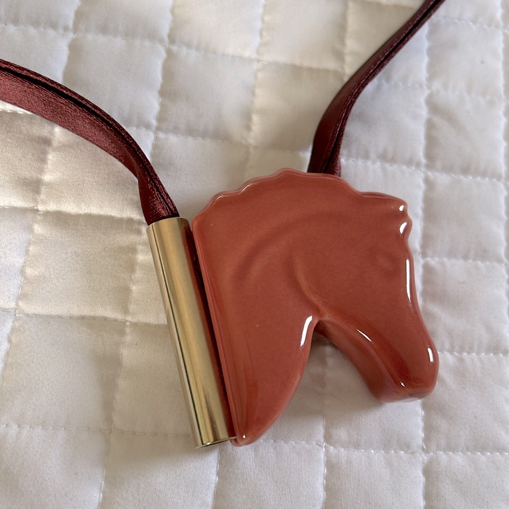 Anthropologie Misaki Ceramic Horse Head Necklace Marion Vidal - Picture 3 of 7